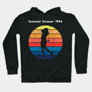 Summer Season 1984 Retro Golf Outdoor Sports Retro Sunset Design Hoodie